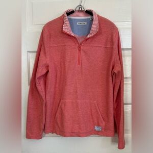 NWOT Orvis Heathered Coral 1/4 Zip Sweatshirt
